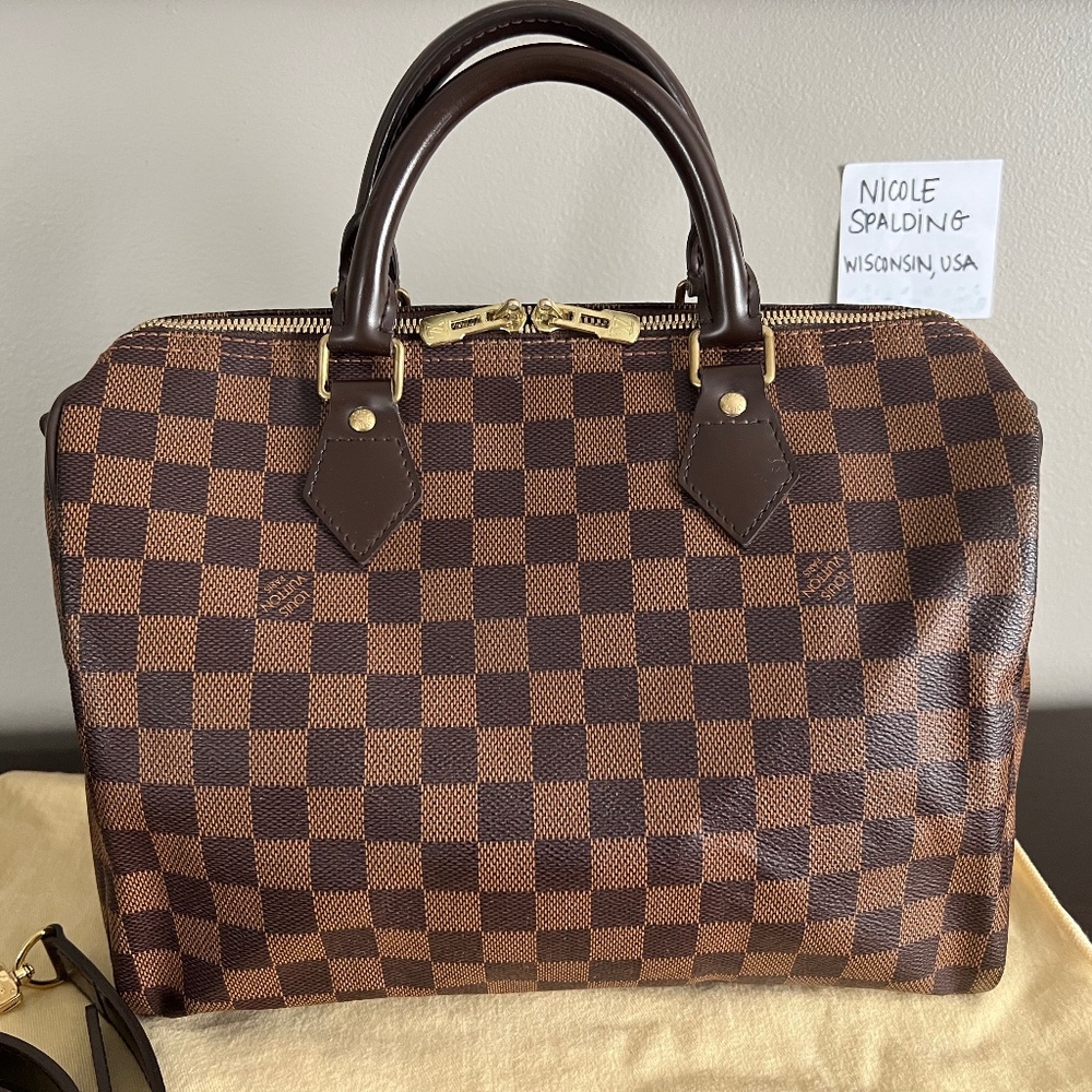 Louis Vuitton Speedy Bandouliere 30 in Damien Ebene